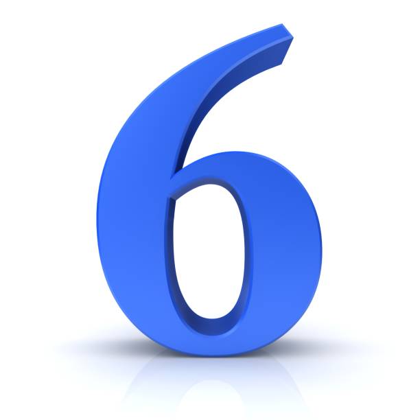 istock number 6 six 3d blue render sign symbol icon isolated on white 1053424658