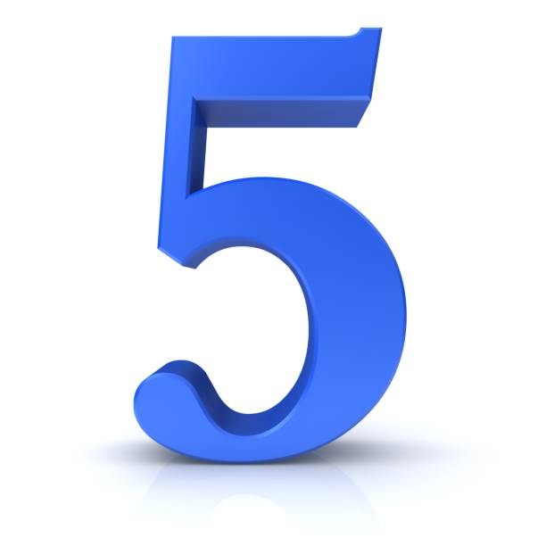 istock number 5 five 3d blue render sign symbol icon isolated on white 1053424664