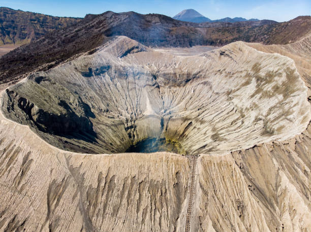 istock Aerial view majestic mount crater volcano, Kawah Bromo 1053426596