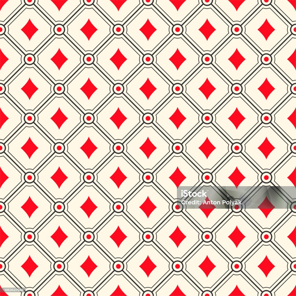 Card Signs Pattern Playing Card Suits Signs Seamless Pattern Endless Vector Background ...