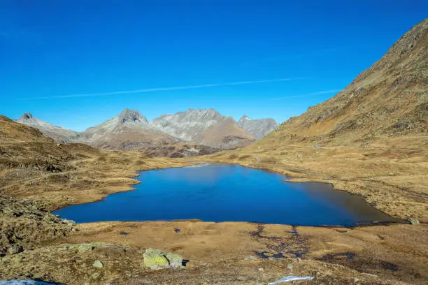 Photo of The Lake Urlaun is located in the maighels valley close to the maighels hut. Its water comes direkt from the spring of the river Rhine the Lake Toma.