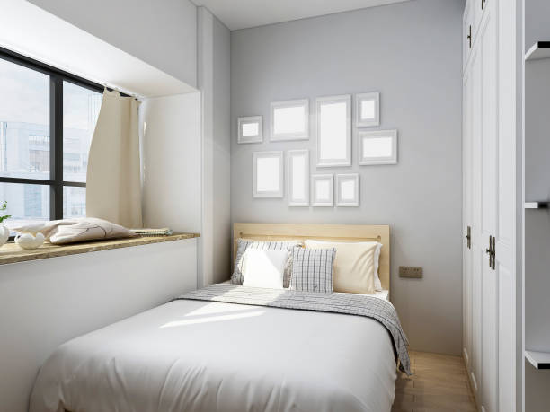 istock Modern family housing bedroom design renderings 1053440566