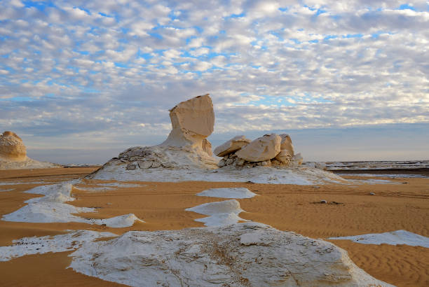 istock The limestone formation in White desert Sahara Egypt 1053448706
