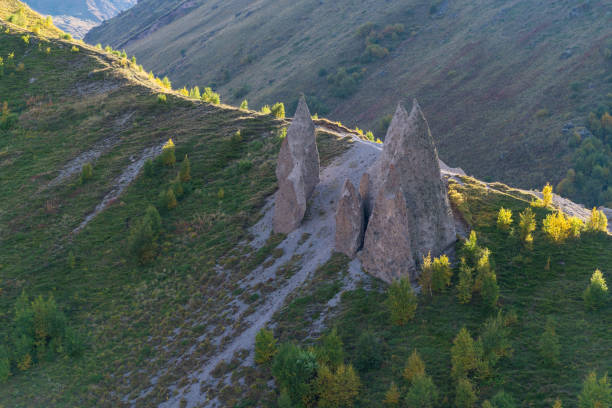 Landscape view of Caucasus mountains