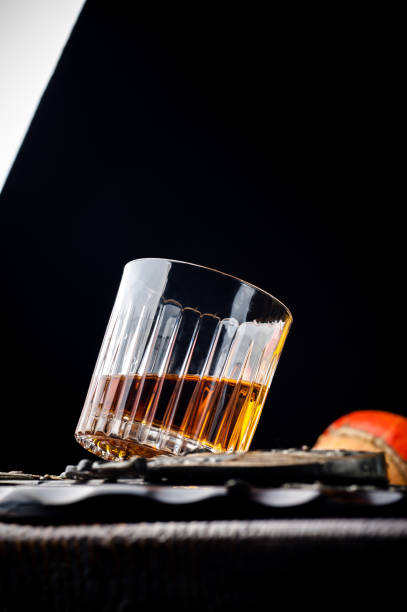 istock Lightweight dessert with whiskey. A Halloween Meal. 1053461554