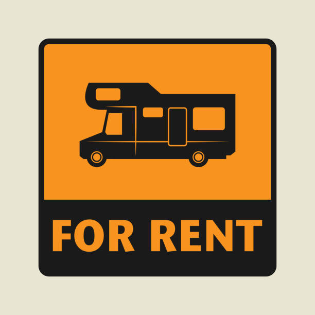 ikona lub znak rent - mobile home symbol computer icon motor home stock illustrations