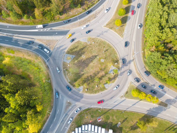 istock Roundabout, traffic intersection, Kista, Stockholm 1053469918