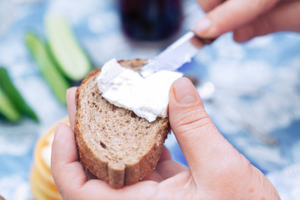 istock White cheese on whole wheat toasted bread 1053476292