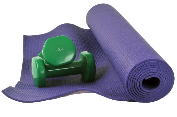 istock Gym mats and dumbbells 1053480408