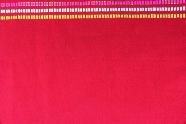 Fabric pattern red. stock photo