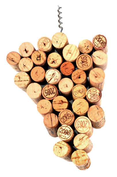 istock Bunch of grapes made with cork stoppers 1053489016