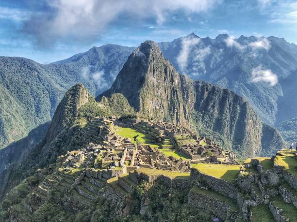 ruínas de machu picchu - mountain peru cordillera blanca mountain range - fotografias e filmes do acervo