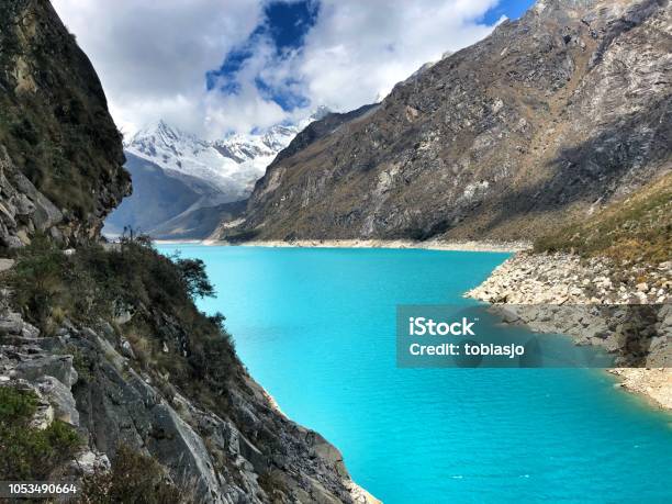 Lake Paron Glacier Lake In The Andes Mountains Stock Photo - Download Image Now - Adventure, Andes, Awe