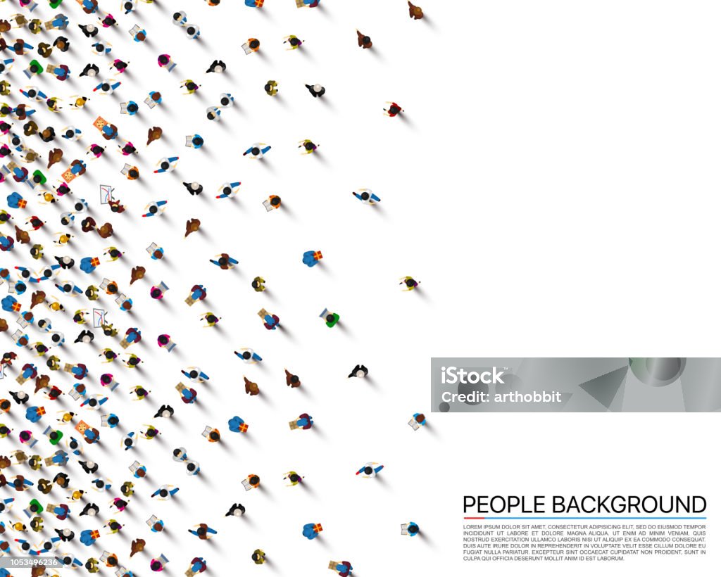 A crowd of people on a white background, Business cover. Vector illustration People stock vector