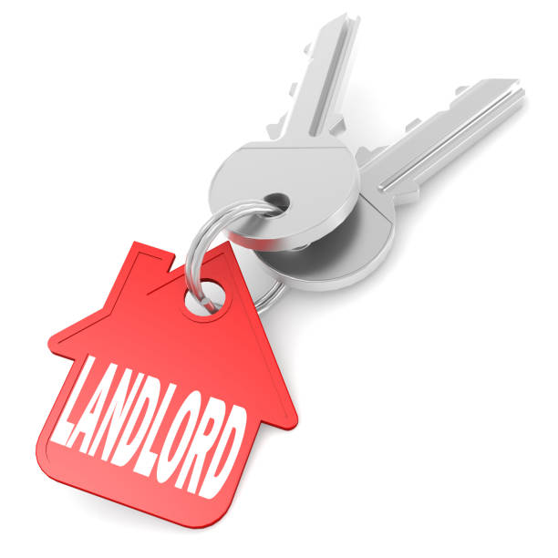 istock Keychain with landlord word 1053496892