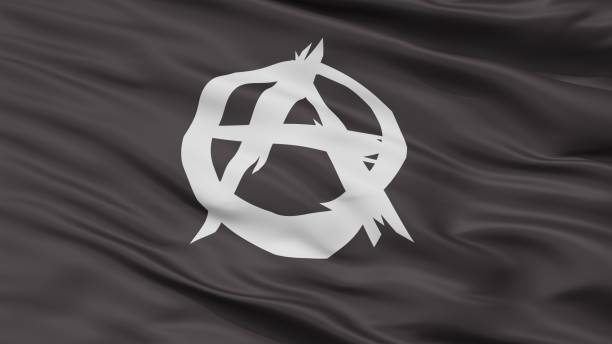 istock Anarchist Movement Flag Closeup 1053501832