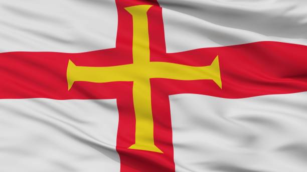 istock Guernsey Flag Closeup 1053502226