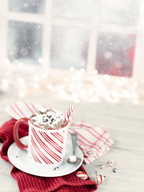 istock Christmas Candy Cane Peppermint Hot Chocolate 1053507582