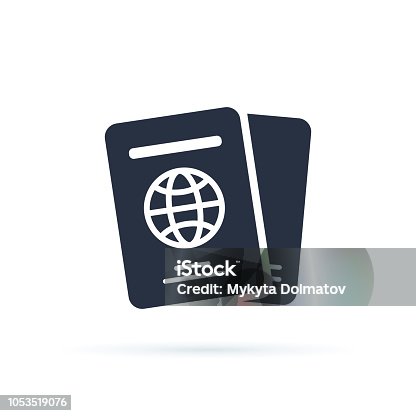 istock International passport vector icon. filled flat sign for mobile concept and web design. Travel documents simple icon. 1053519076