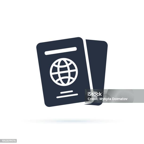 International Passport Vector Icon Filled Flat Sign For Mobile Concept And Web Design Travel Documents Simple Icon Stock Illustration - Download Image Now