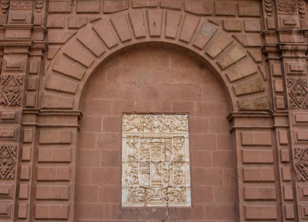 istock Colonial Catholic church wall architecture detail 1053520396