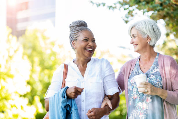 istock Senior women laughing together 1053526426