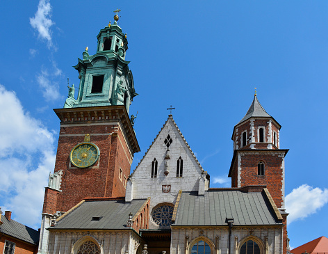 Wawel Cathedral on Wawel Hill in Krakow, also known as the Royal Archcathedral Basilica of Saints Stanislaus and Wenceslaus.