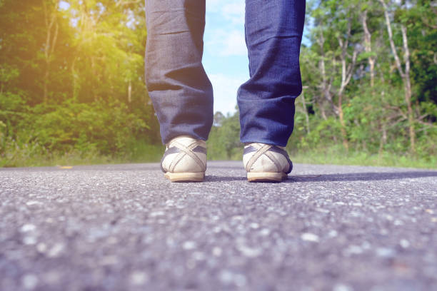 istock One standing on the road, start concept 1053538990