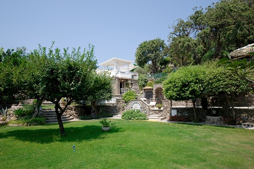 Luxury Garden and Villa in Mediterranean Country