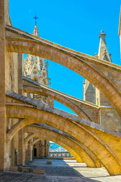 istock Rooftop of the cathedral in Palma de Mallorca, Spain 1053540892