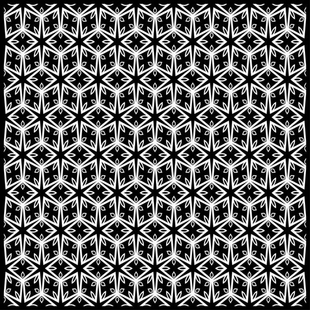 istock Geometric Pattern with hand-drawing floral ornament. illustration. For fabric, textile, bandana, scarg, print 1053542472