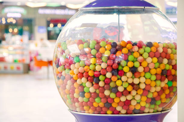 istock multi-colored chewing gum with many flavors in the device 1053552878