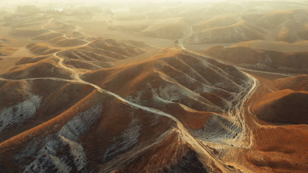 Aerial View of Arid Landscape