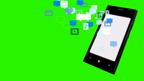 Mobile Phone Power On Than Lot Of Cartoon Icons Flying Away From Smartphone Screen Real Video Enhanced With 3d Animation Communication Concept Messages In Social Media Intro With Place For Text Stock Mobile Phone Power On Than Lot Of Cartoon Icons Flying Away From Smartphone Screen Real Video Enhanced With 3d Animation Communication Concept Messages In Social Media Intro With Place For Text Stock