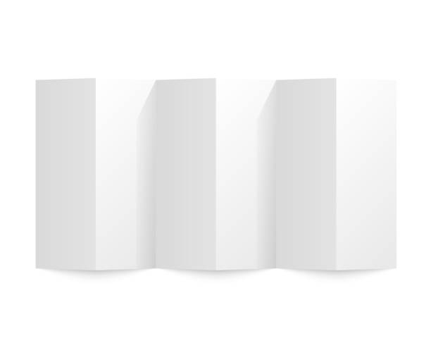 白い背景の上に折り畳まれた紙。ベクトル図 - accordion点のイラスト素材／クリップアート素材／マンガ素材／アイコン素材