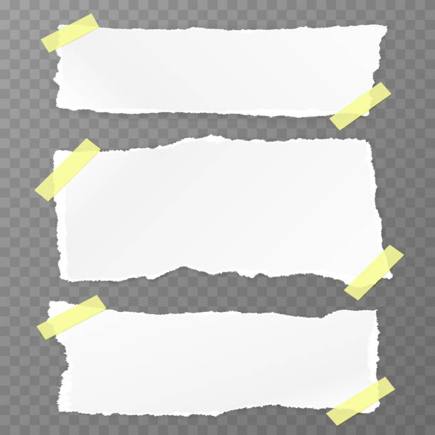 引き裂かれた正方形の紙に透明な背景を設定します。ベクトル図 - paper document frame shadow点のイラスト素材／クリップアート素材／マンガ素材／アイコン素材