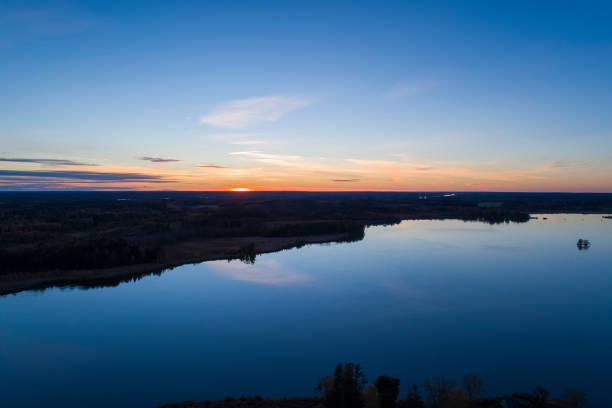 istock Beautiful sunset in Katrineholm, Sweden, Scandinavia 1053578022