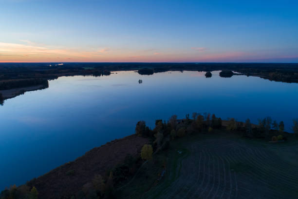 istock Beautiful sunset in Katrineholm, Sweden, Scandinavia 1053578044