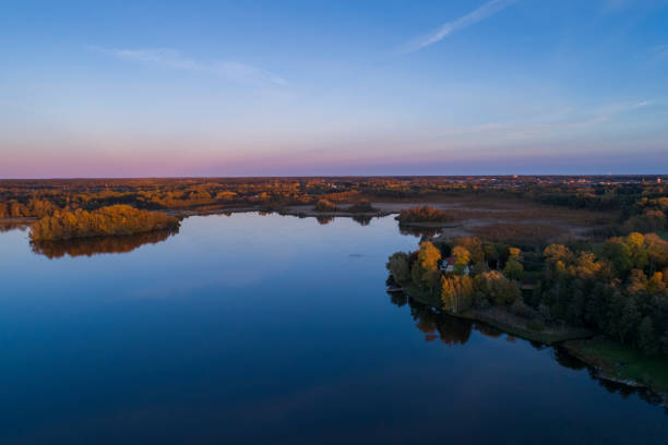 istock Beautiful sunset in Katrineholm, Sweden, Scandinavia 1053578200