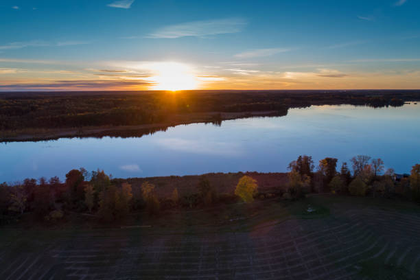 istock Beautiful sunset in Katrineholm, Sweden, Scandinavia 1053578280