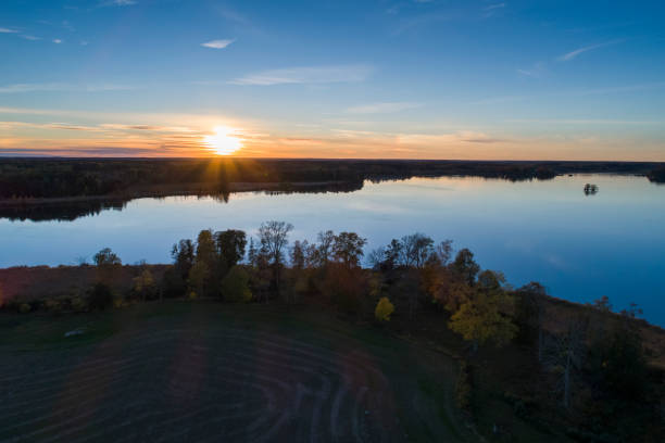 istock Beautiful sunset in Katrineholm, Sweden, Scandinavia 1053578422