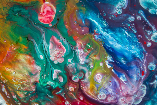 istock Colorful bubble acrylic paints 1053581798