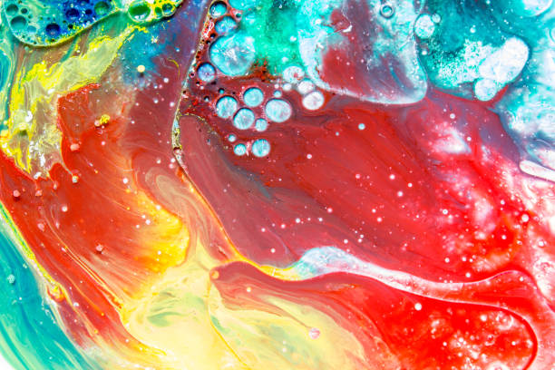istock Colorful bubble acrylic paints 1053581800