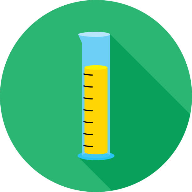 Graduated Cylinder Icon Flat Stock Illustration - Download Image Now - Graduated  Cylinder, Cartoon, Alchemy - iStock