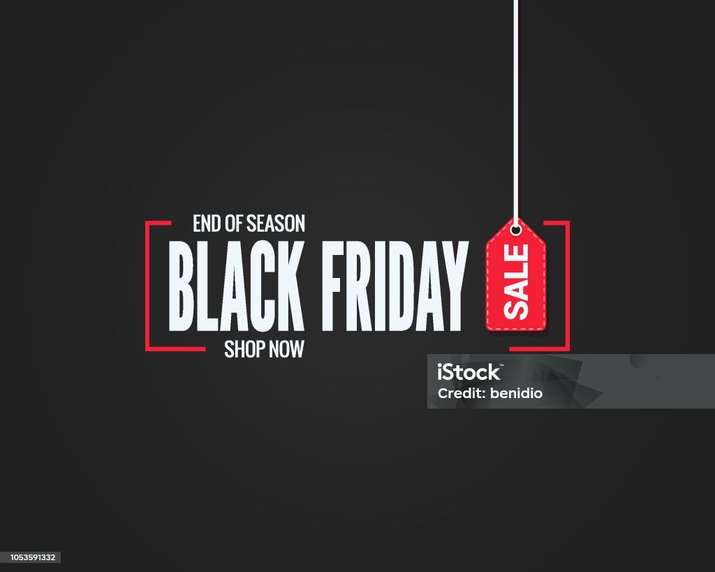 Venda de sexta-feira preta Cadastre-se no fundo preto - Vetor de Black Friday - Shopping Event royalty-free