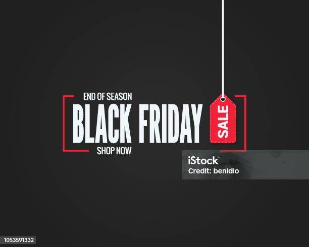 Vetores de Venda De Sextafeira Preta Cadastrese No Fundo Preto e mais imagens de Black Friday - Shopping Event