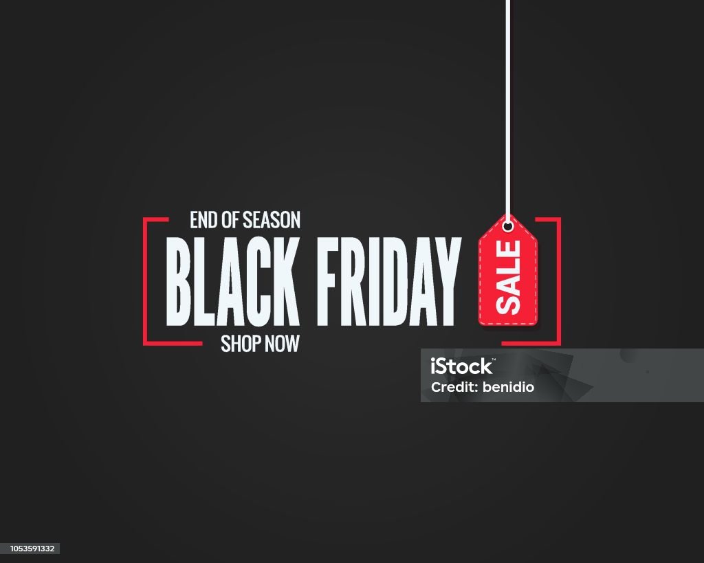 black friday sale sign on black background black friday sale sign on black background 10 eps Black Friday - Shopping Event stock vector