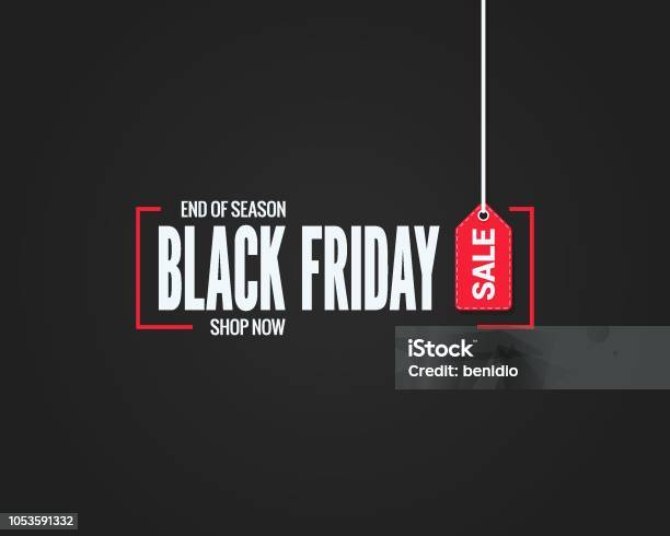 Black Friday Sale Sign On Black Background Stock Illustration - Download Image Now - Black Friday - Shopping Event, Sale, Logo
