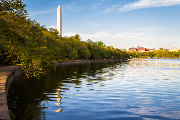 The Washington Monument in Washington D.C. seen from the Tidal Basin