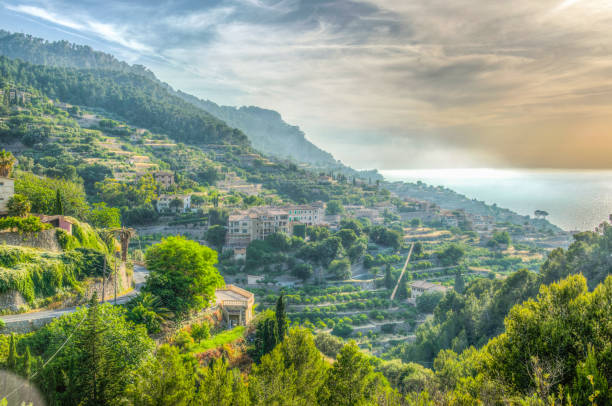 istock Aerial view of Banyalbufar, Mallorca, Spain 1053595162